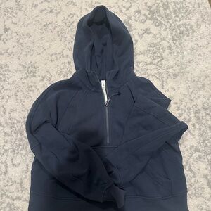 Lulu lemon, blue scuba half zip hoodie M/L